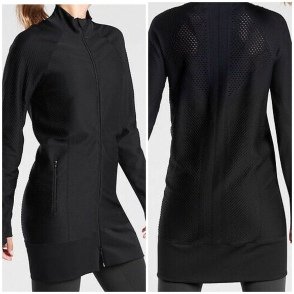 Athleta Jackets & Coats Athleta Rye Full Zip Cya Jacket Black Xl